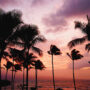 Sonnenuntergang auf Hawaii. Luxusreisen