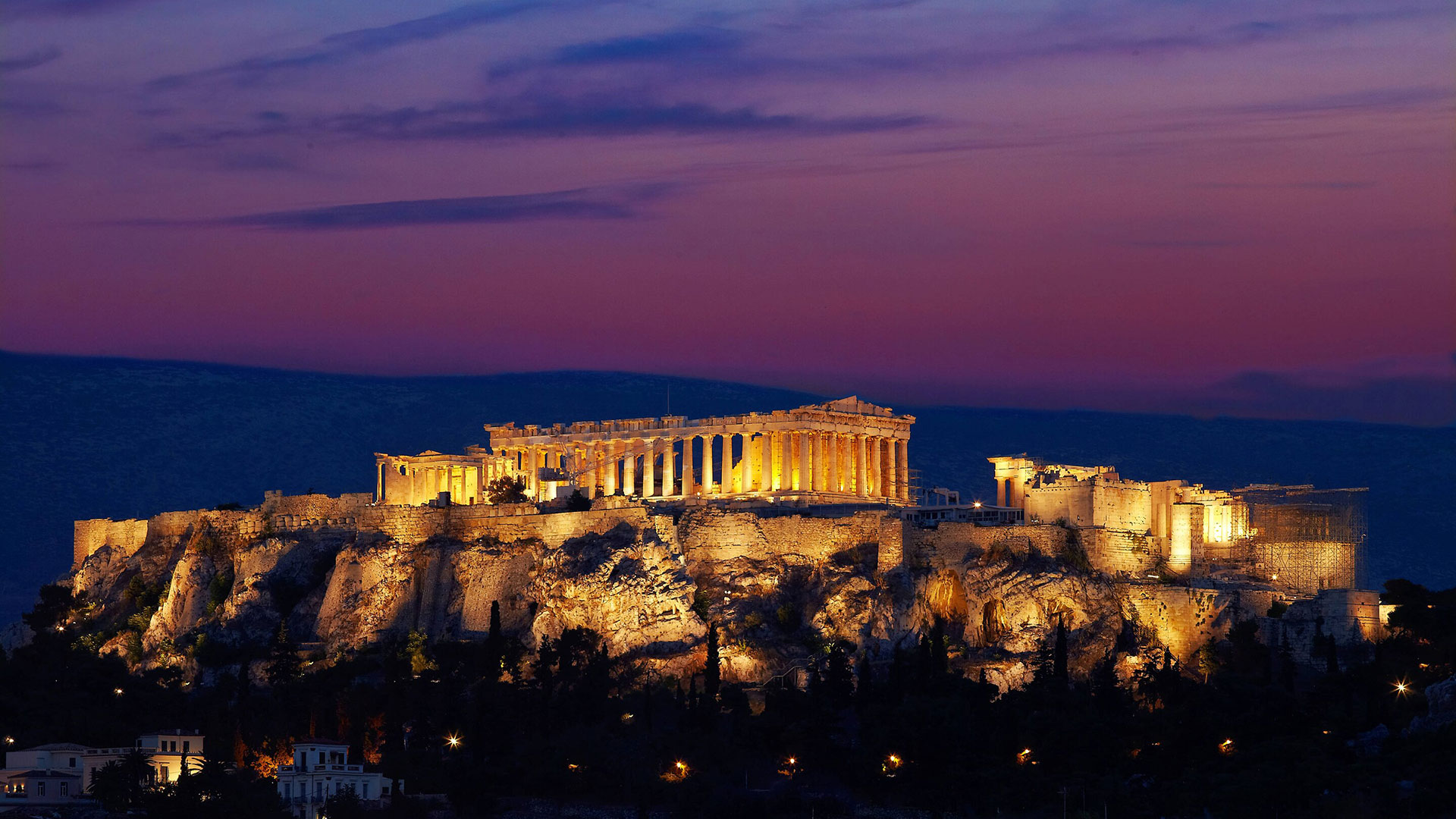 Blick auf die Akropolis in Athen